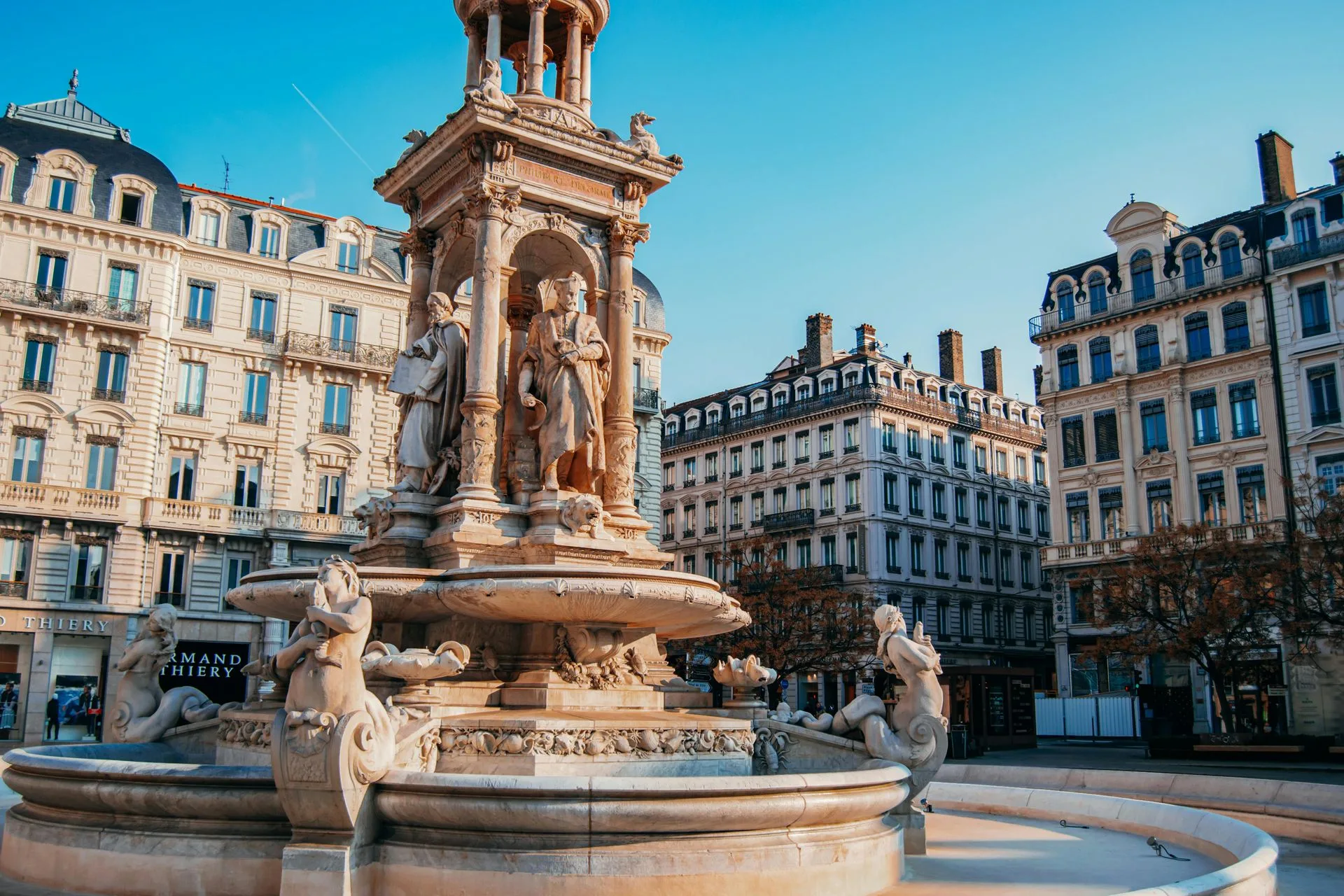 The fountain on place des Jacobins, Lyon 2nd arrondissement